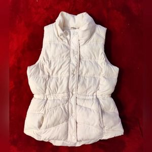 Old Navy Snowy White Puffer Vest Sz Small
